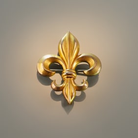 10k Gold Fleur-de-Lis Brooch