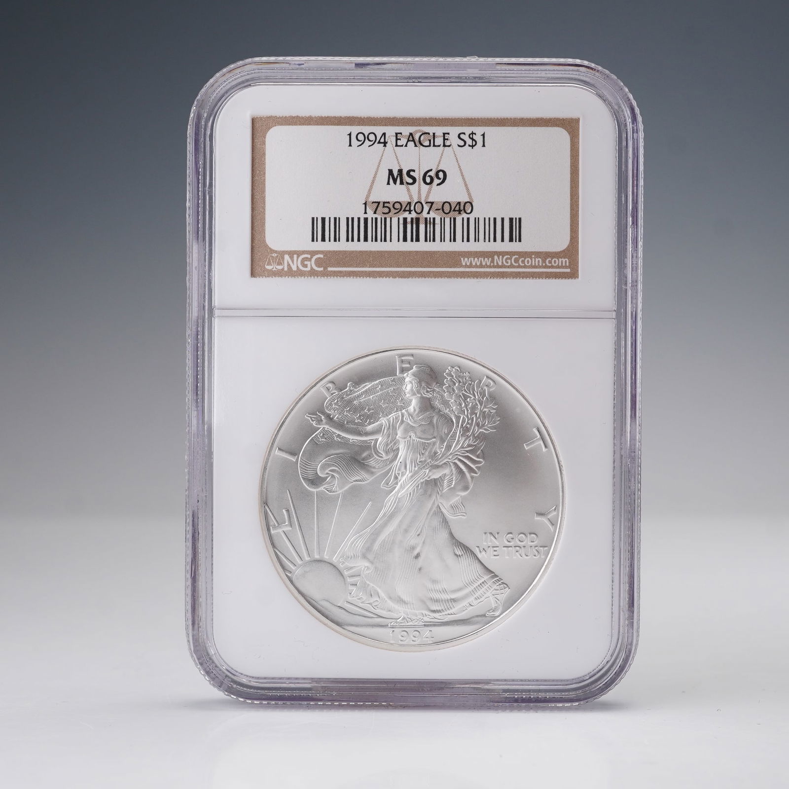 1994 American Silver Eagle Dollar Coin NGC Graded MS 69 (1 of 4)
