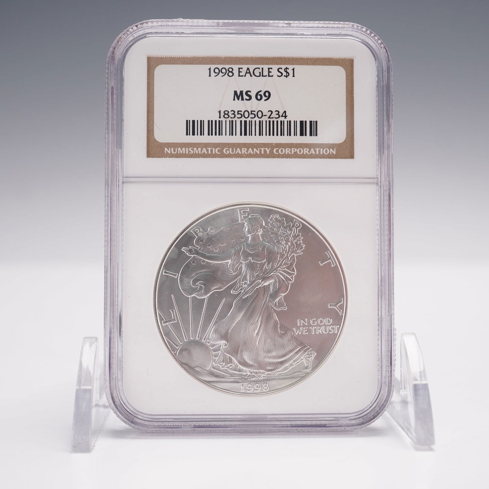 1998 Silver American Eagle 1 Dollar NGC Graded MS69 (1 of 3)