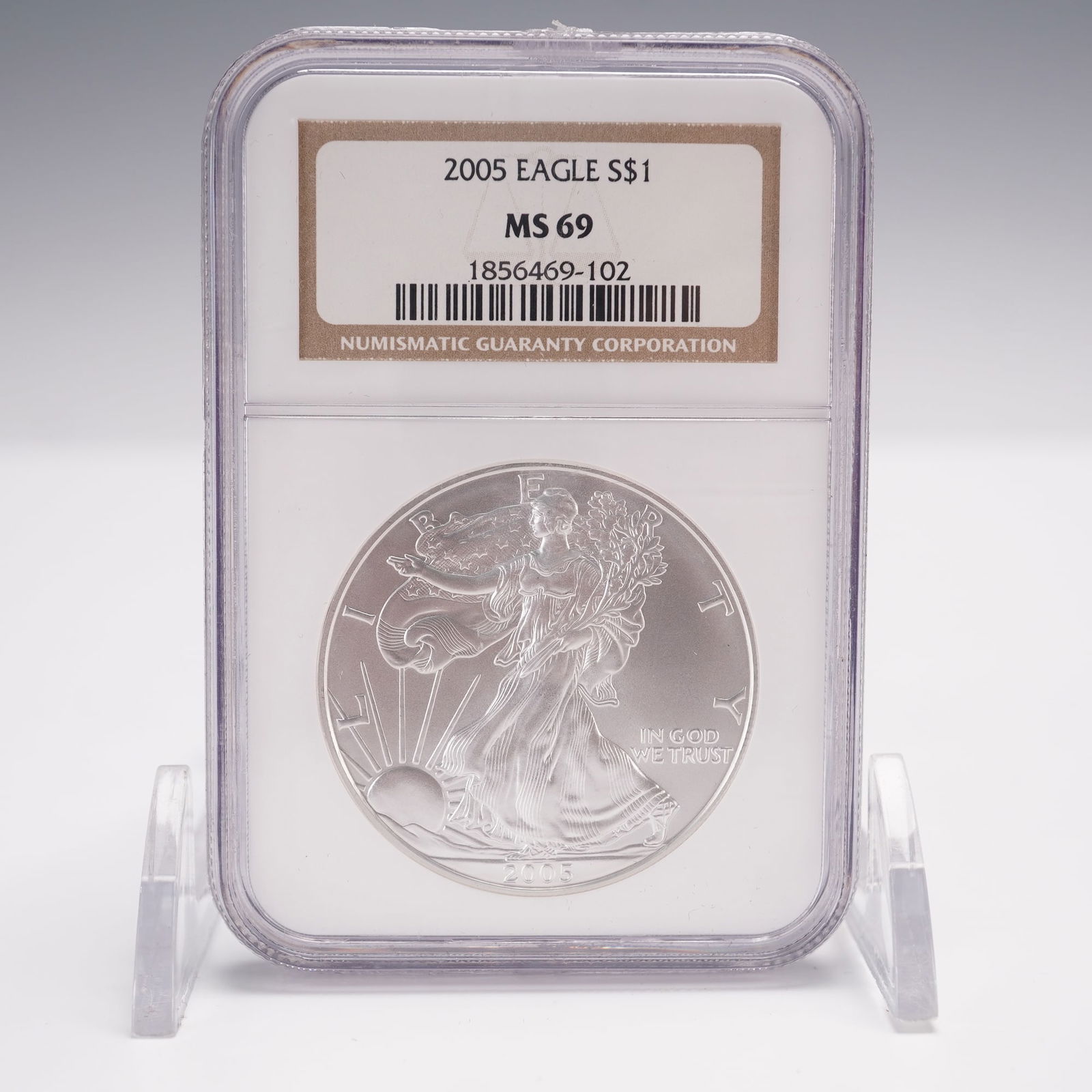 2005 American Silver Eagle Type 1 Dollar NGC Graded MS 69 (1 of 3)