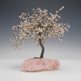 Rose Quartz Gemstone Willow Tree