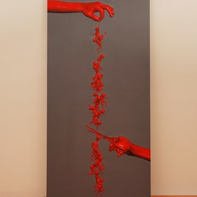 Shi Lifeng (Chinese b. 1968) Monumental Oil on Canvas w/ COA, Signed