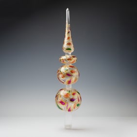 Christopher Radko Milano Glass Finial Tree Topper, Emperor's Pet