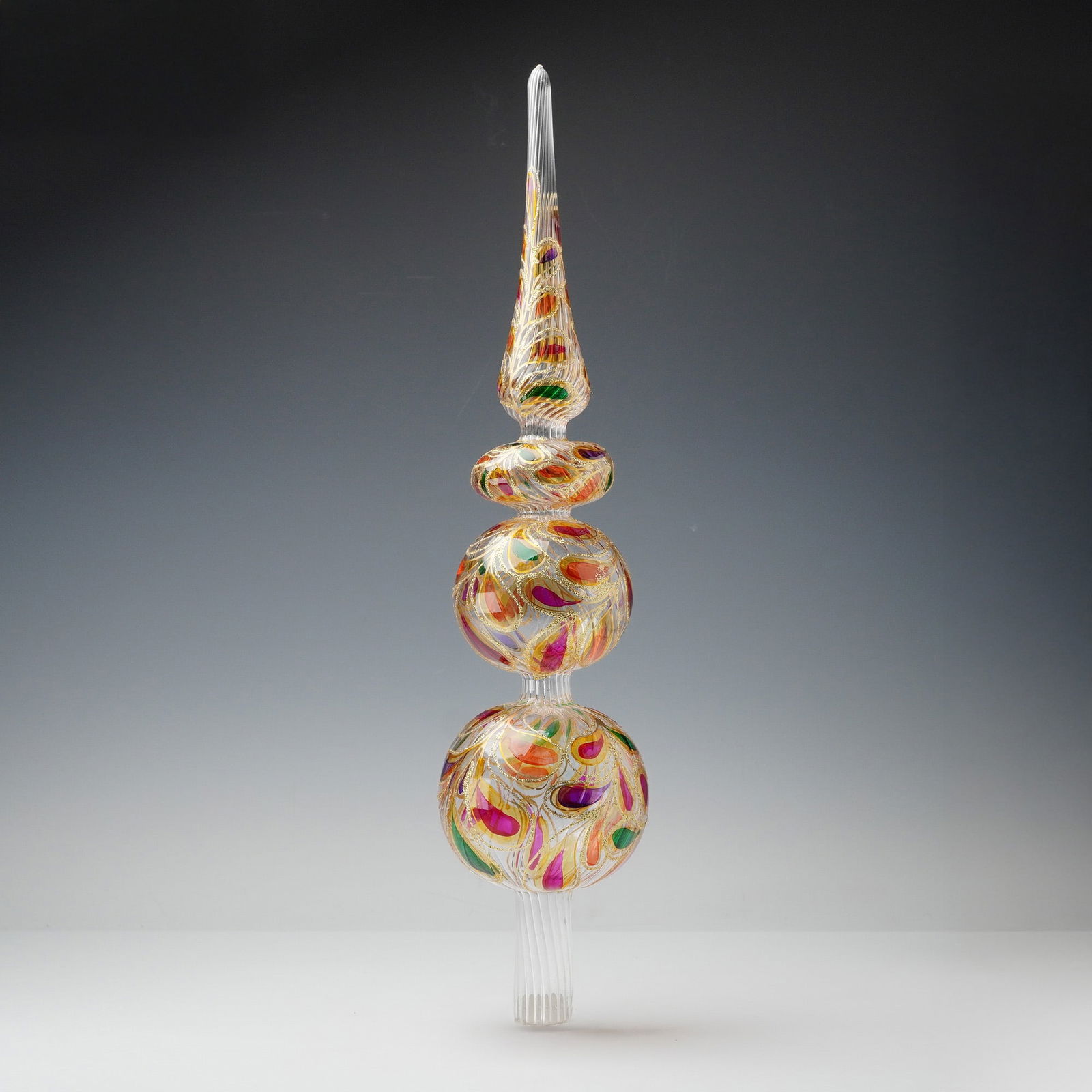 Christopher Radko Milano Glass Finial Tree Topper, Emperor's Pet (1 of 4)
