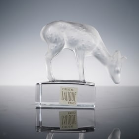 Lalique Crystal Deer Figurine