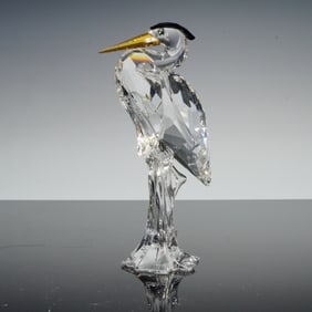 Swarovski Crystal Figurine, Silver Heron
