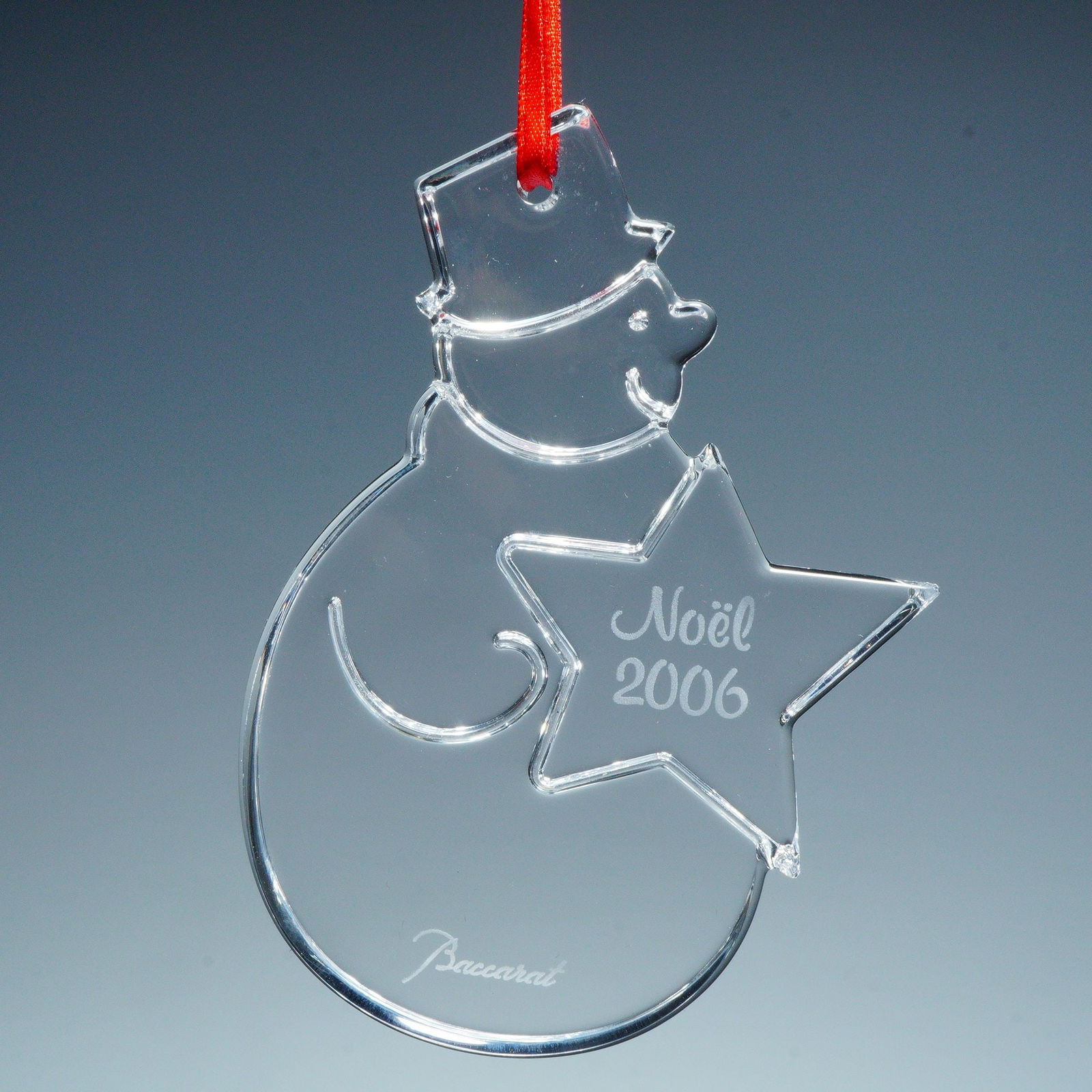 Baccarat Crystal Annual Ornament, Snowman 2006 (1 of 4)