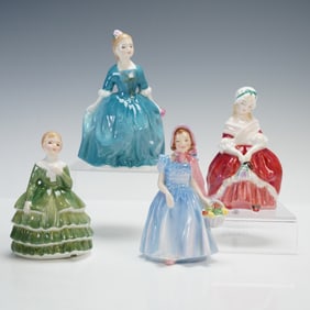 4pc Royal Doulton Figurines, Belle, Wendy, Peggy, & Child from Williamsburg