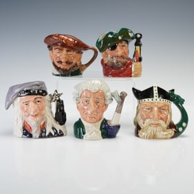 5pc Royal Doulton Small Character Jugs