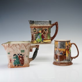 3pc Royal Doulton and Beswick Pitchers and Mug