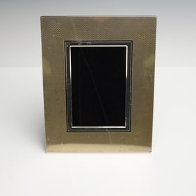 Christofle Paris Silver Plated Textured Pattern Picture Frame