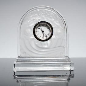 Baccarat Crystal Table-Desk Clock, Basket of Abundance