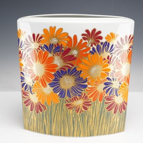 Rosenthal Studio-Line Porcelain Vase, Floral Pattern