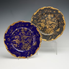 2pc Coalport Bone China Cabinet Plates, Cairo