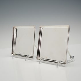 2pc Ercuis Square Mini Silver Plated Trays