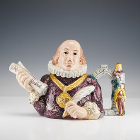 Fitz and Floyd Ceramic Teapot, William Shakespeare