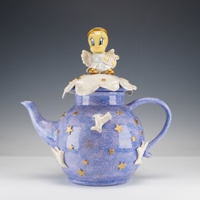 Laraine Eggleston Ceramic Tweety Celestial Teapot