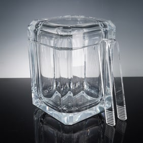 Grainware Regal Acrylic Ice Bucket with Swivel Lid and Tongs
