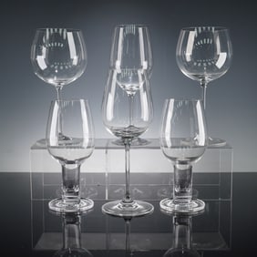 6pc Mixed Barware Glass Lot Including Riedel, JR & deVino