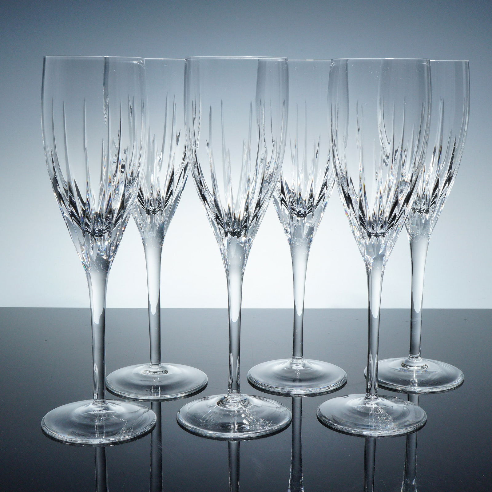 6pc Rogaska Crystal Fluted Champagne Glasses, Soho (1 of 5)