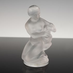 Lalique Crystal Figurine, Diana the Huntress and Fawn