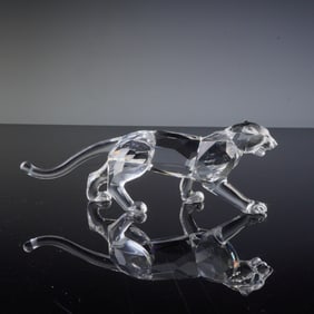 Swarovski Crystal Figurine, Leopard