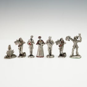 7pc La Rocca and E. Vincent Pewter Figurines