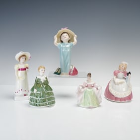 5pc Royal Doulton Figurines, Make Believe, Lori, Cookie, Sara, and Belle