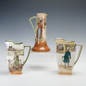 3pc Royal Doulton Dickens Ware Pitchers