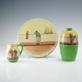 3pc Royal Doulton Seriesware Jug, Plate and Vase