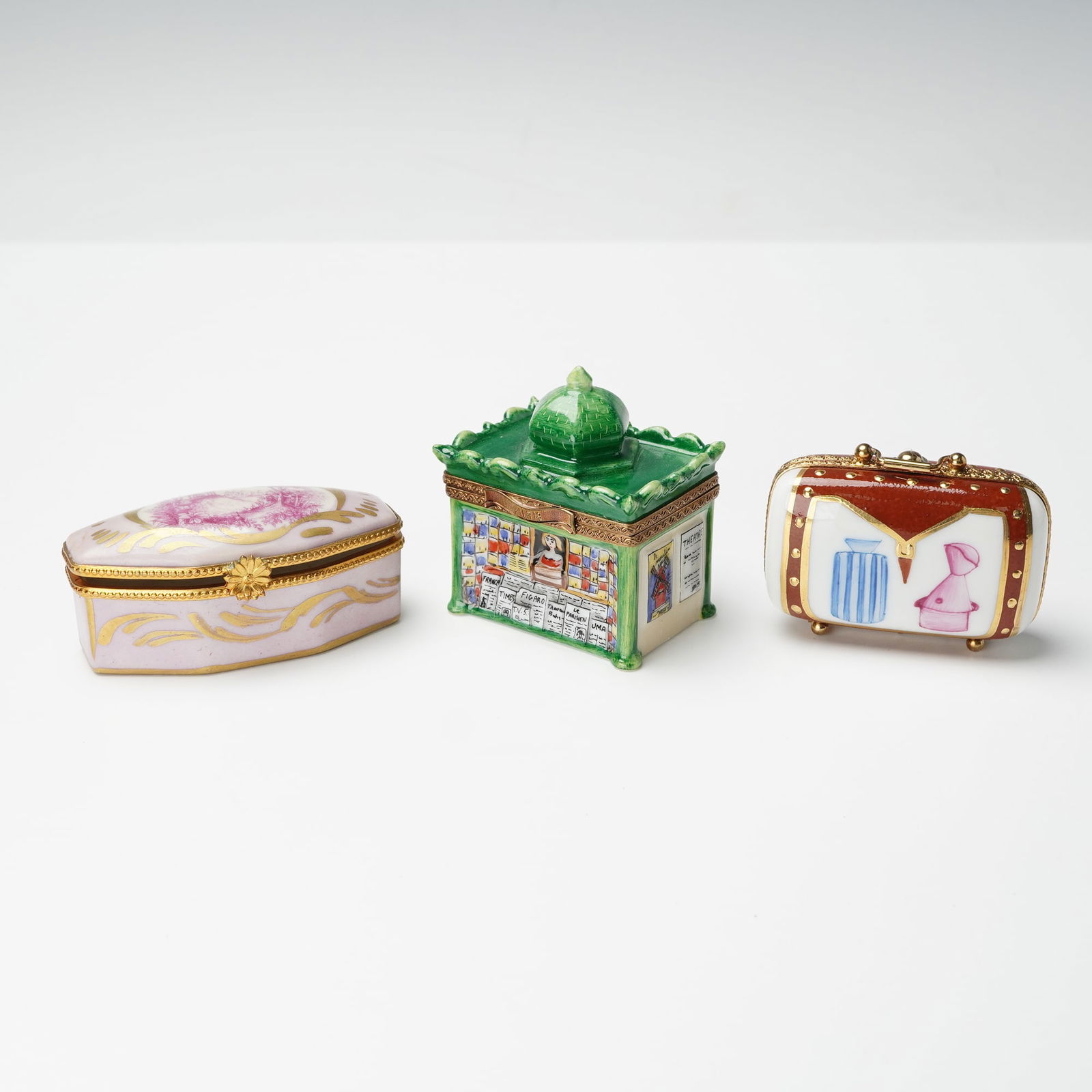 3pc Limoges Porcelain Treasure Boxes (1 of 5)