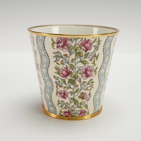 Halcyon Days Enamel Floral Pot