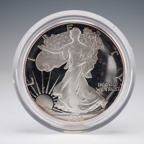 1986-S American Eagle Silver Dollar 1 oz Proof Key Date