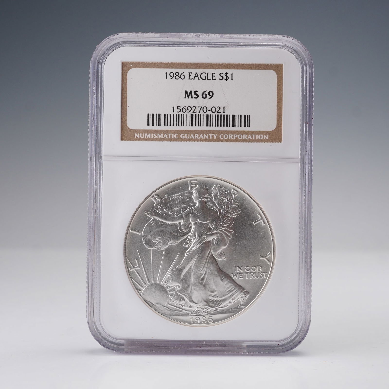 1986 American Silver Eagle Dollar Coin NGC Graded MS 69 (1 of 4)
