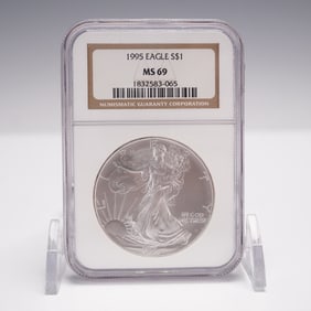 1995 American Silver Eagle Type 1 Dollar NGC Graded MS69