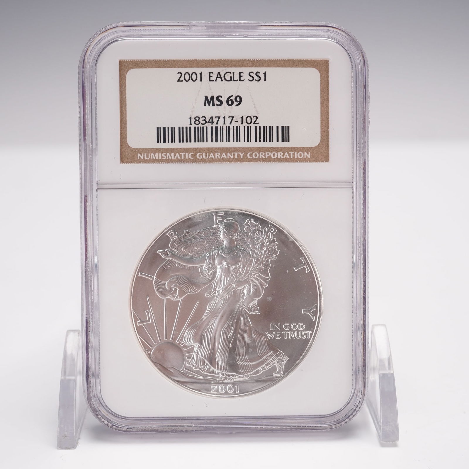 2001 American Silver Eagle Type 1 Dollar NGC Graded MS 69 (1 of 3)