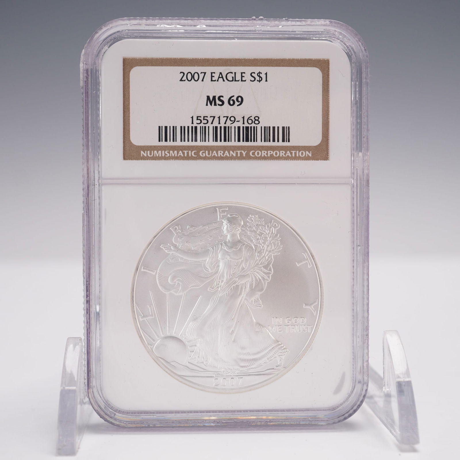 2007 American Silver Eagle 1 Dollar NGC Graded MS 69 (1 of 3)