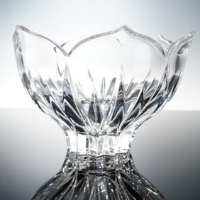 Cut Crystal Petal-Form Bowl