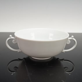 L'Objet Flat Cream Soup Bowl, Aegean White