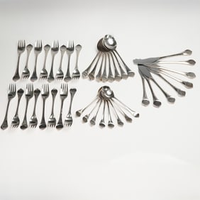 40pc Rosenthal Silverplate Flatware Service for Eight, Lotus