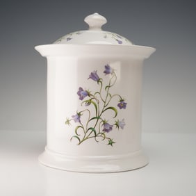 Spode Fine Bone China Lidded Cookie Jar, Campanula