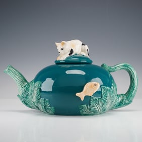 Bergschrund Ceramic Teapot, Cat and Goldfish