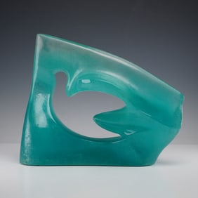 Daum by Ramirez Vazquez Glass Sculpture, La Paix Absente