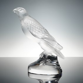 Lalique Crystal Sculpture, Falcon