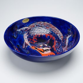 Moorcroft Pottery by William John Moorcroft Dragon Bowl