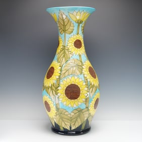 Moorcroft Pottery by Sally Tuffin Vase, Sunflower