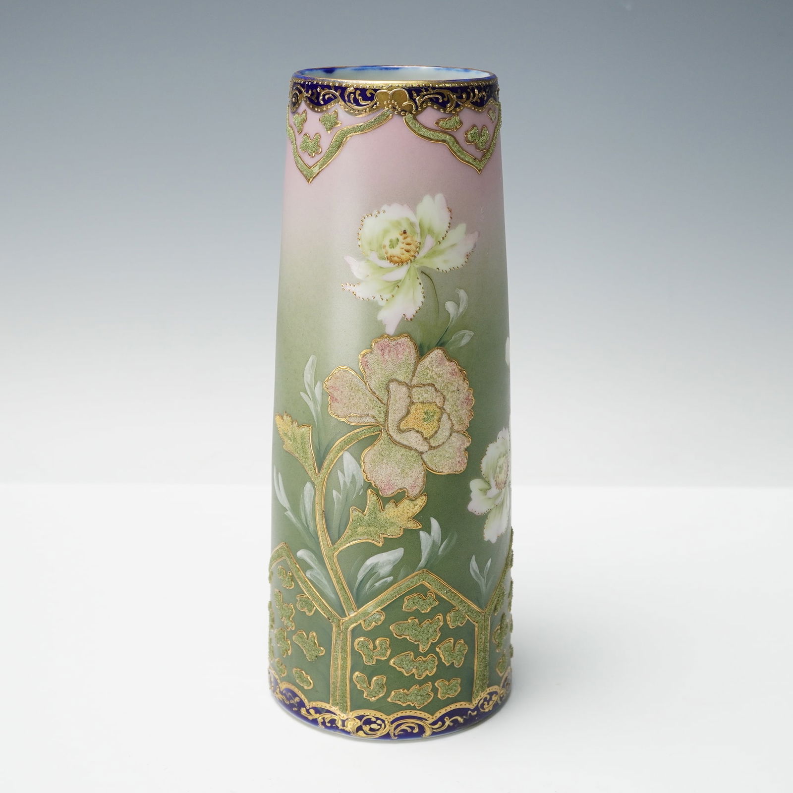Kinran Porcelain Coralene Floral Vase (1 of 3)