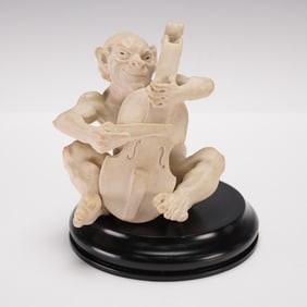 Martin Brothers Potters Stoneware Figurine, Imp Musician - The Celloist
