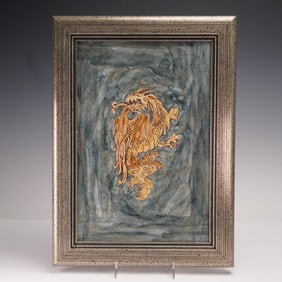 Cobridge Stoneware Framed Trial Dragon Plaque
