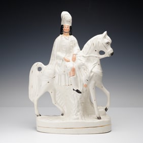 Staffordshire Figurine, Scottish Highlander on Horseback